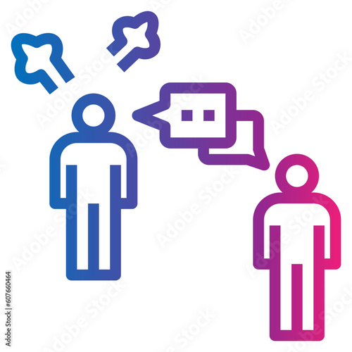 debate gradient style icon
