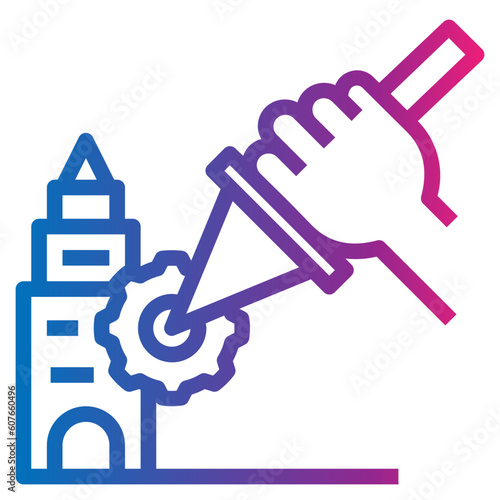 destroy gradient style icon