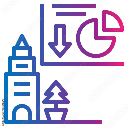 economy gradient style icon