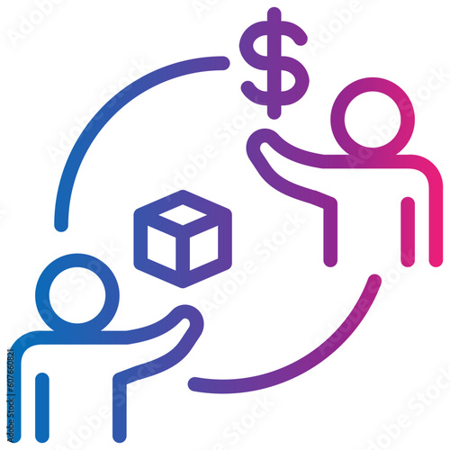 exchange gradient style icon