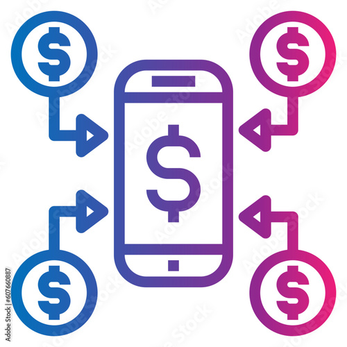 exchange gradient style icon