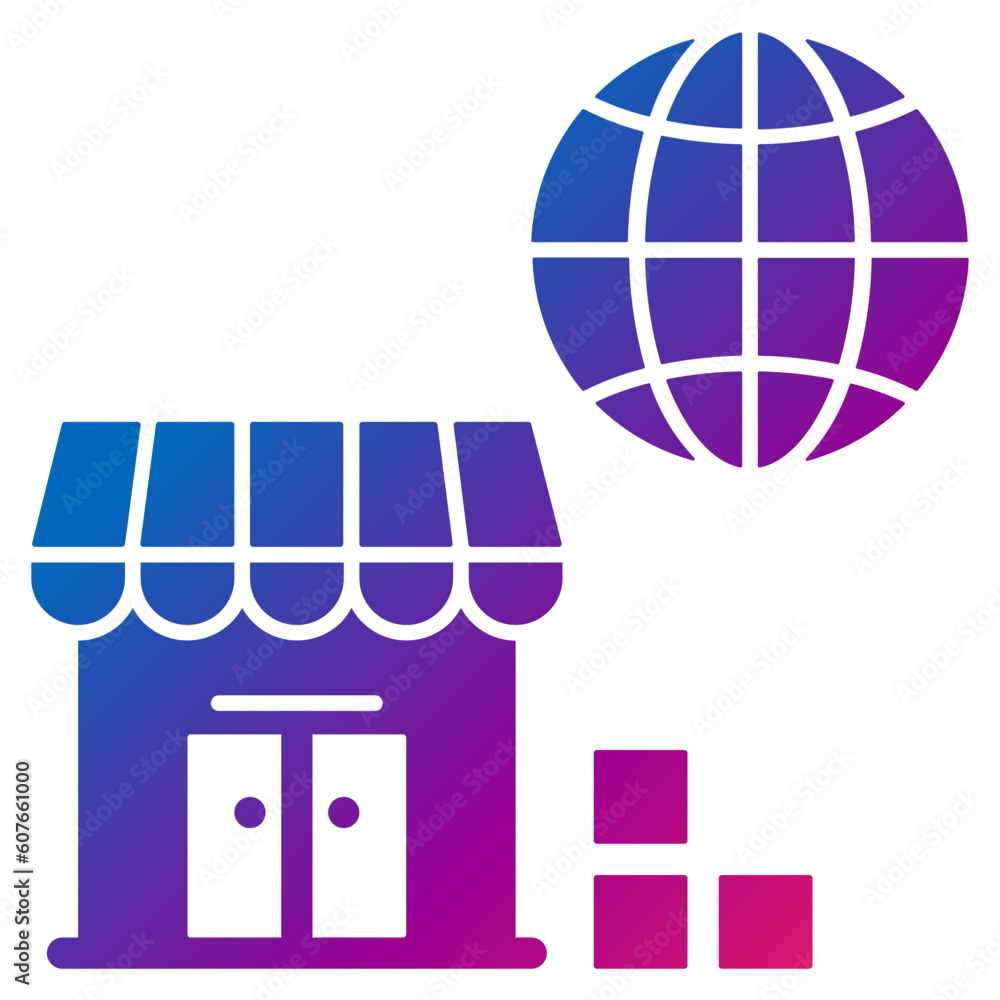 globalization gradient style icon globalization gradient style icon