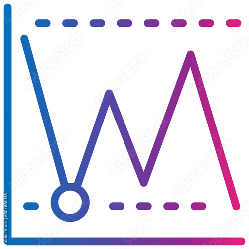 graph gradient style icon