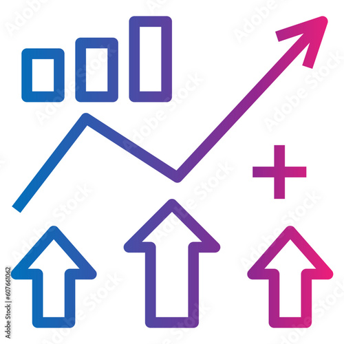 graph gradient style icon