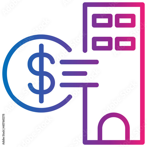 investment gradient style icon