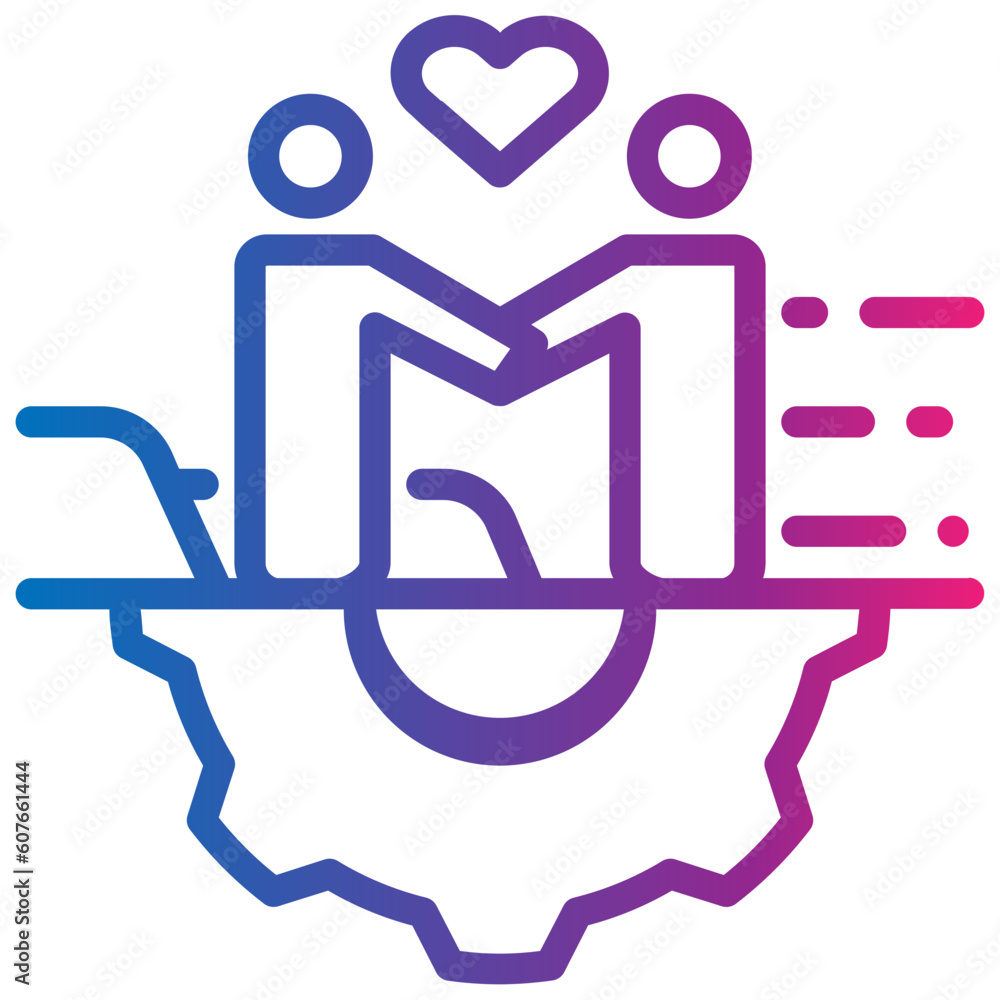 Fototapeta premium meet gradient style icon