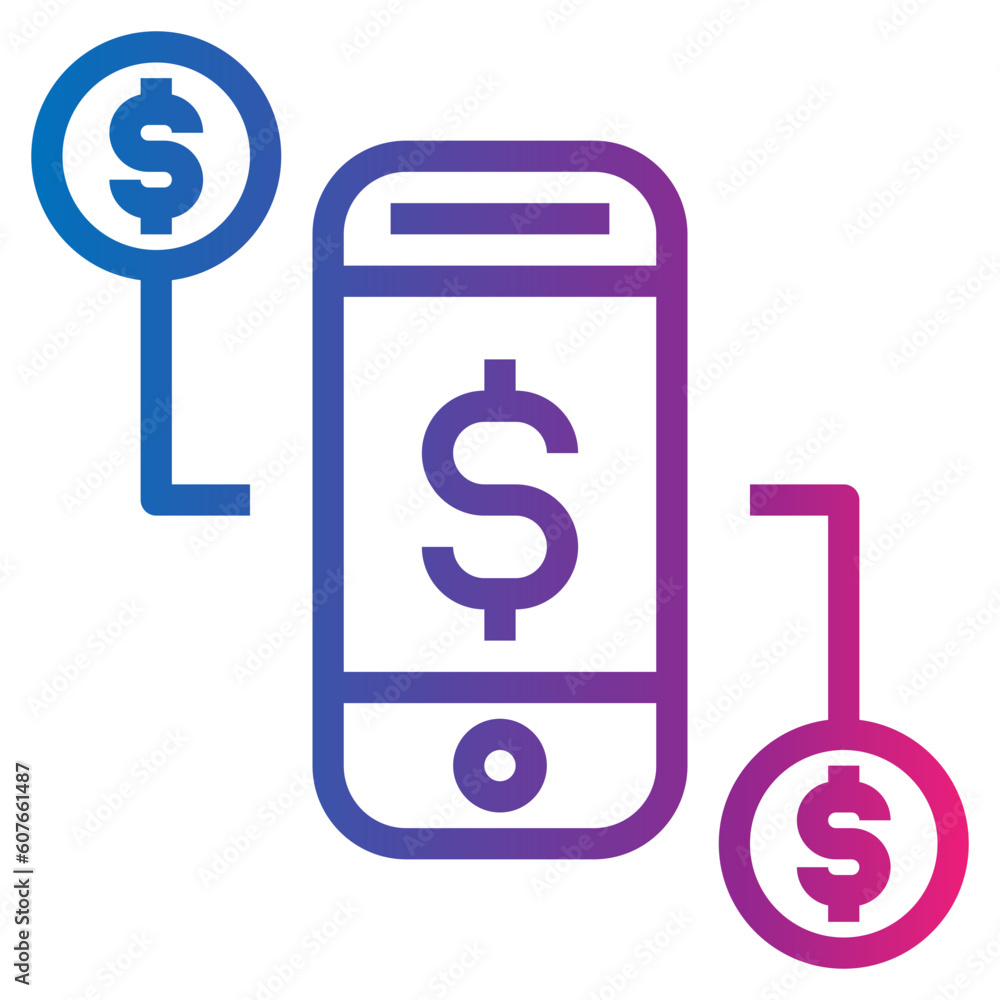 money gradient style icon money gradient style icon