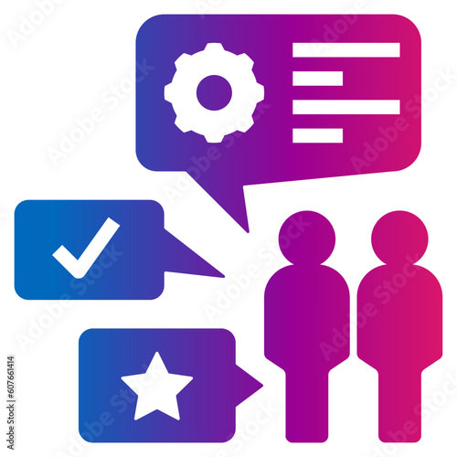 management gradient style icon