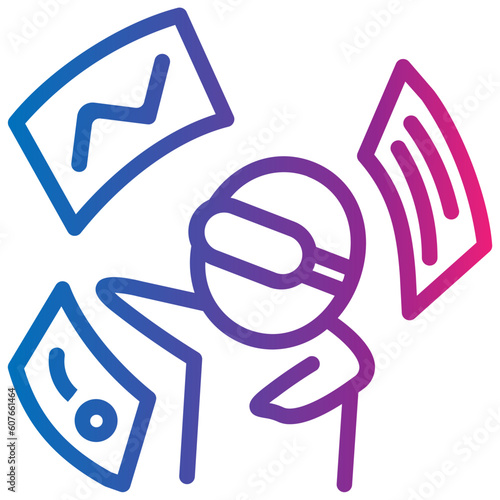 Metaverse gradient style icon