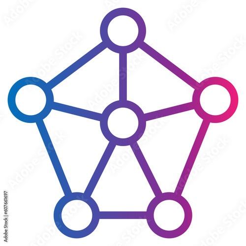 network gradient style icon