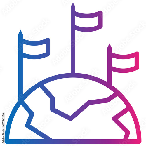 peace gradient style icon
