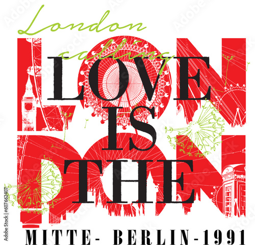 written london print pattern