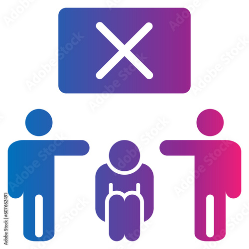 stop bullying gradient style icon