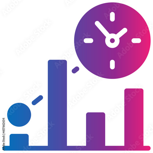 time gradient style icon