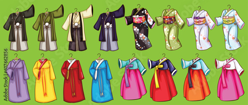 Asian clothes illustration by the greatest graphics