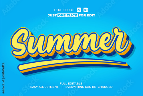 Summer Event Vector Text Effect Editable