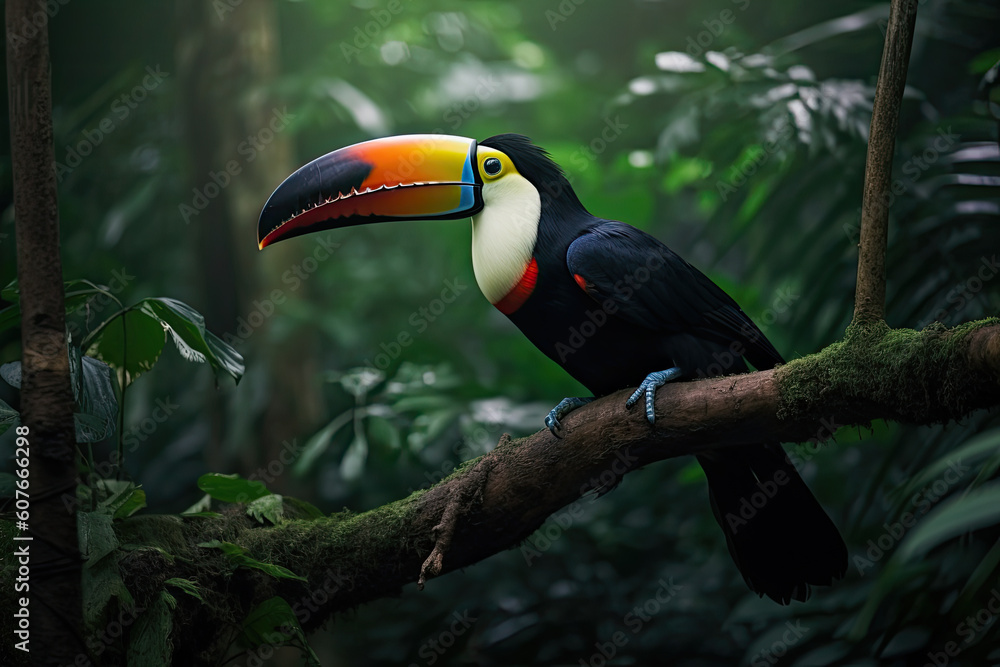 Naklejka premium Toucan, generative ai