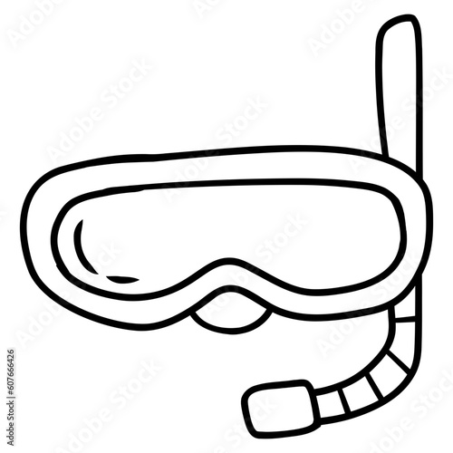 underwater swimming goggles illustration