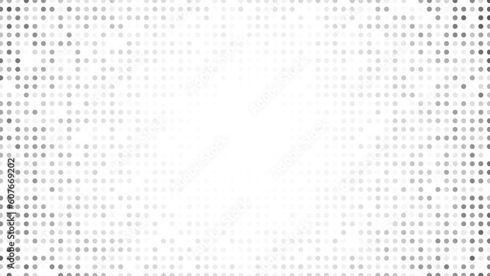 Monochrome halftone background with dots