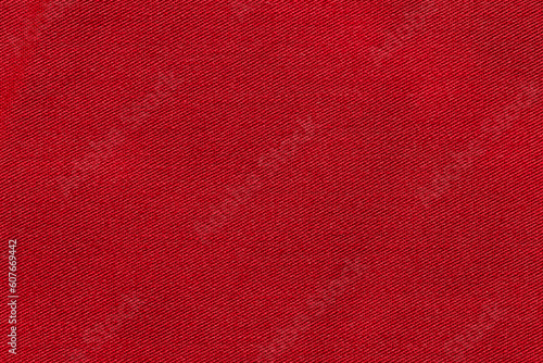 Red color fabric cloth polyester texture and textile background.