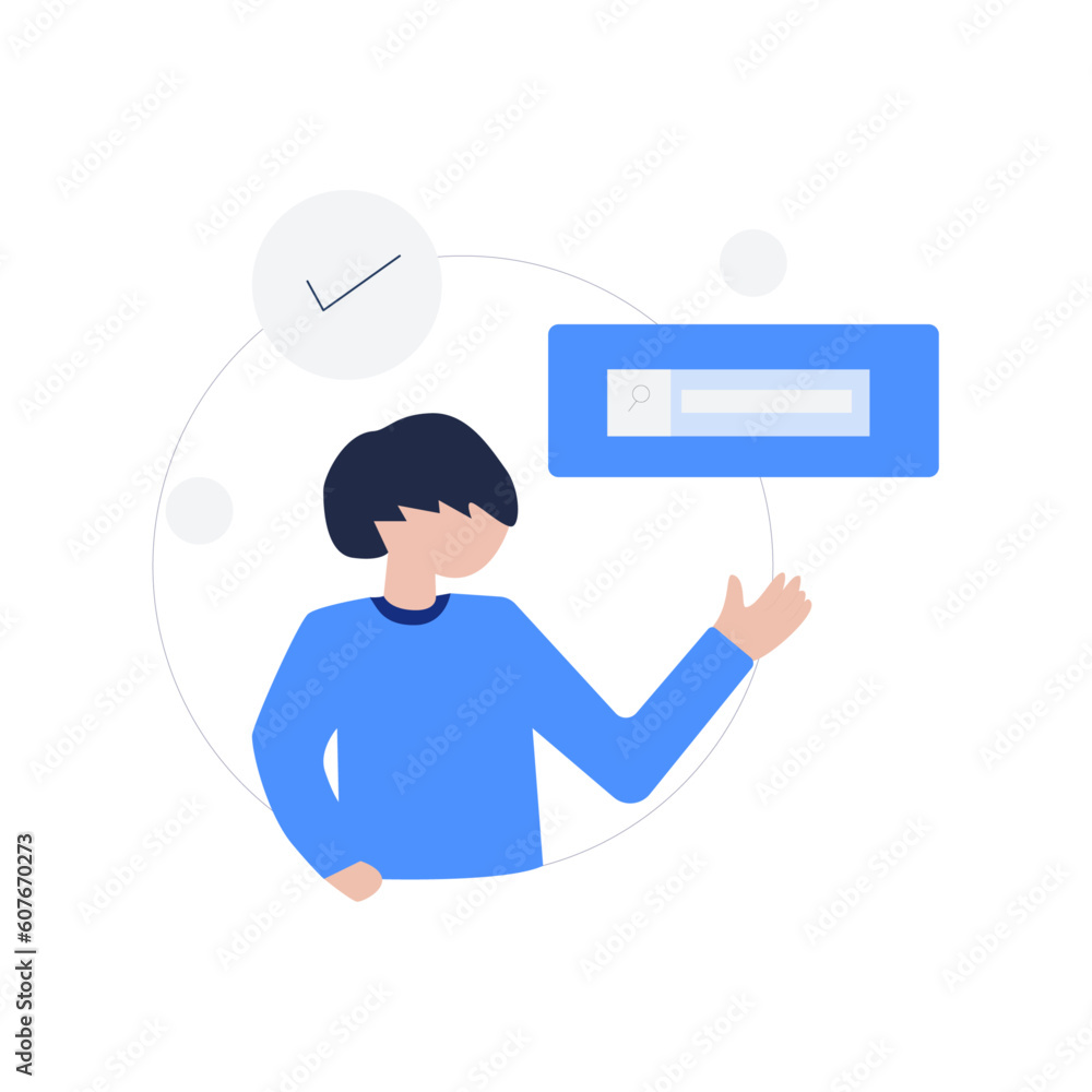 person is using internet for searching online on web browser vector illustration art person is using internet for searching online on web browser vector illustration art