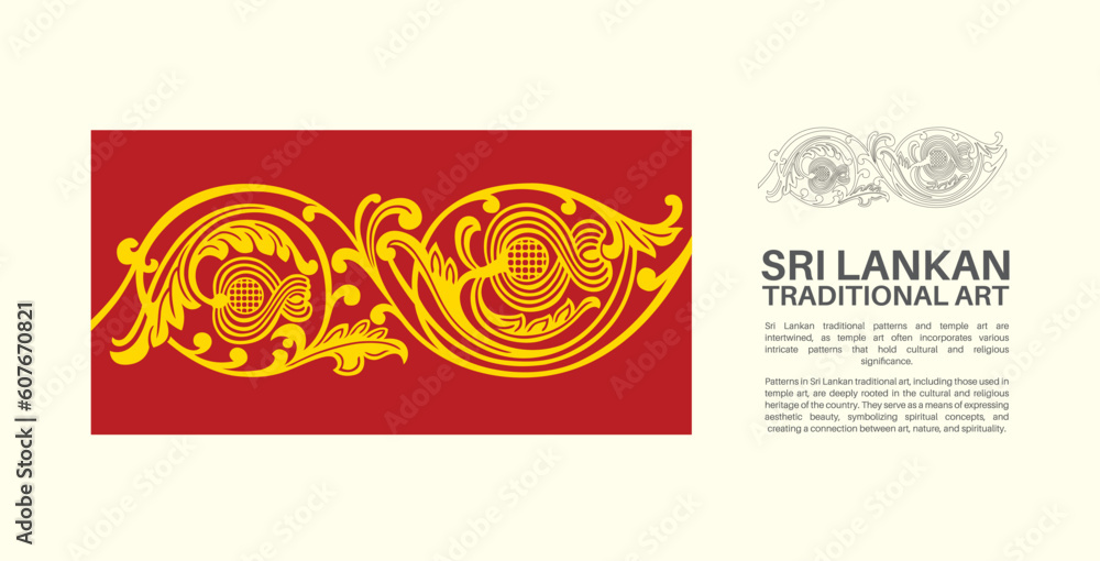 Sri Lankan Traditional Vector Patterns, illustration Art, Sri Lankan traditional patterns and