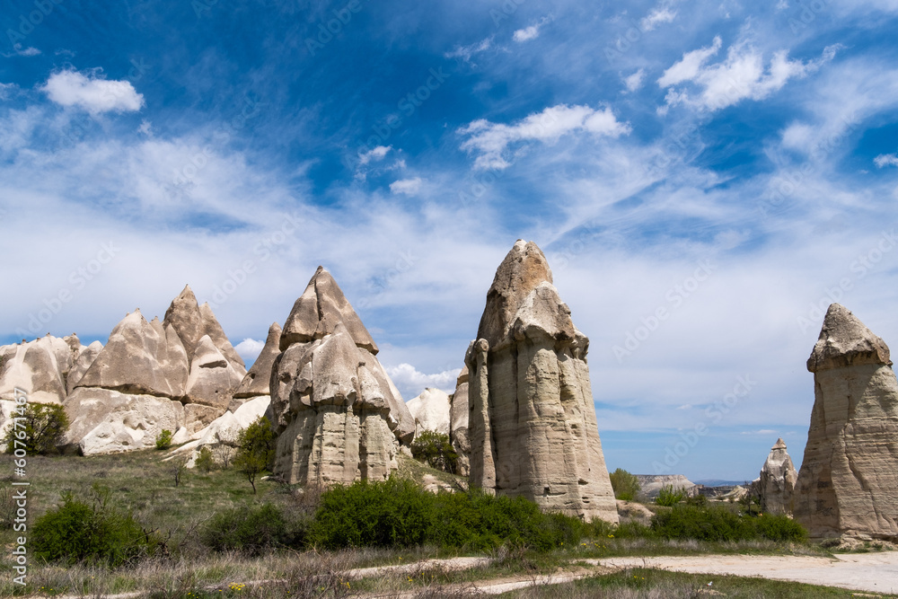 Love Valley - a valley in Goreme Historical National Park, Cappadocia, Turkey