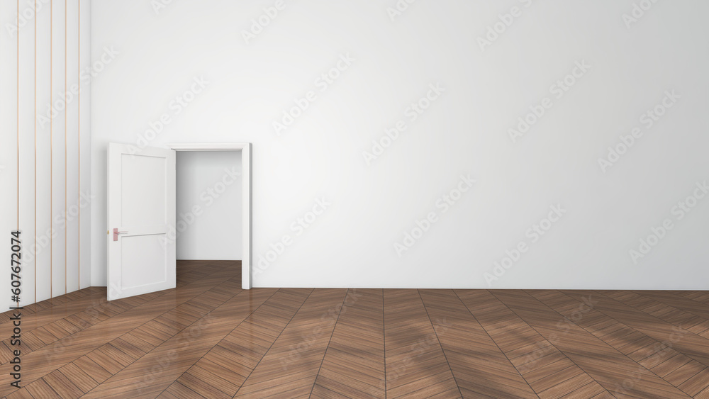 Empty room with wall background. 3D illustration, 3D rendering Empty room with wall background. 3D illustration, 3D rendering