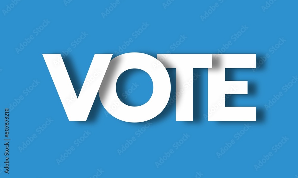 Vote- Big Lettering with 3d Shadow Effect, Vote Now banner Vote- Big Lettering with 3d Shadow Effect, Vote Now banner