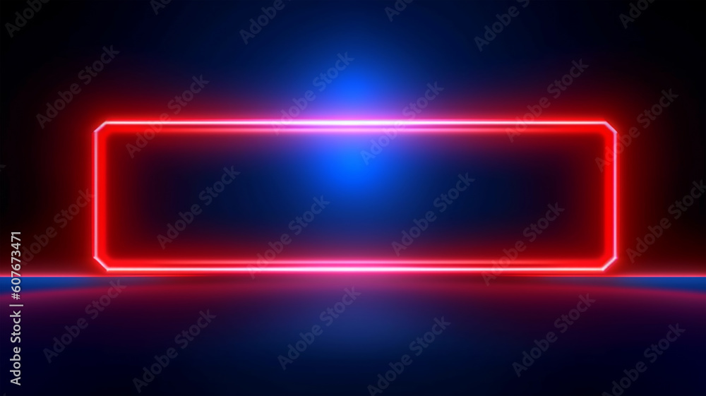 Neon banner, space for text Neon banner, space for text