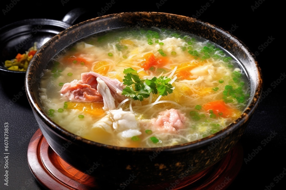 Egg Drop Soup with Separate Corn Kernels