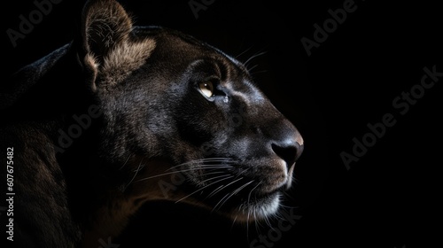 black panther on black background © Christiannglr