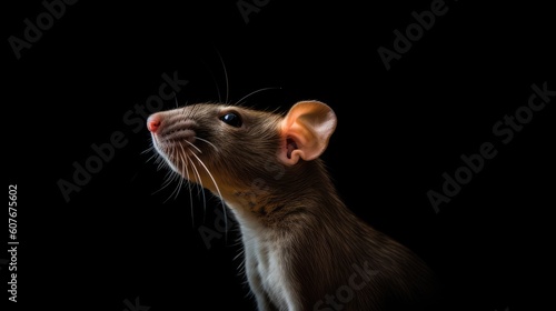 mouse on black background