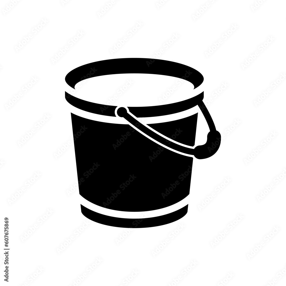 Bucket icon vector on trendy design Bucket icon vector on trendy design