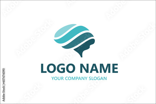 Brain logo design vector 