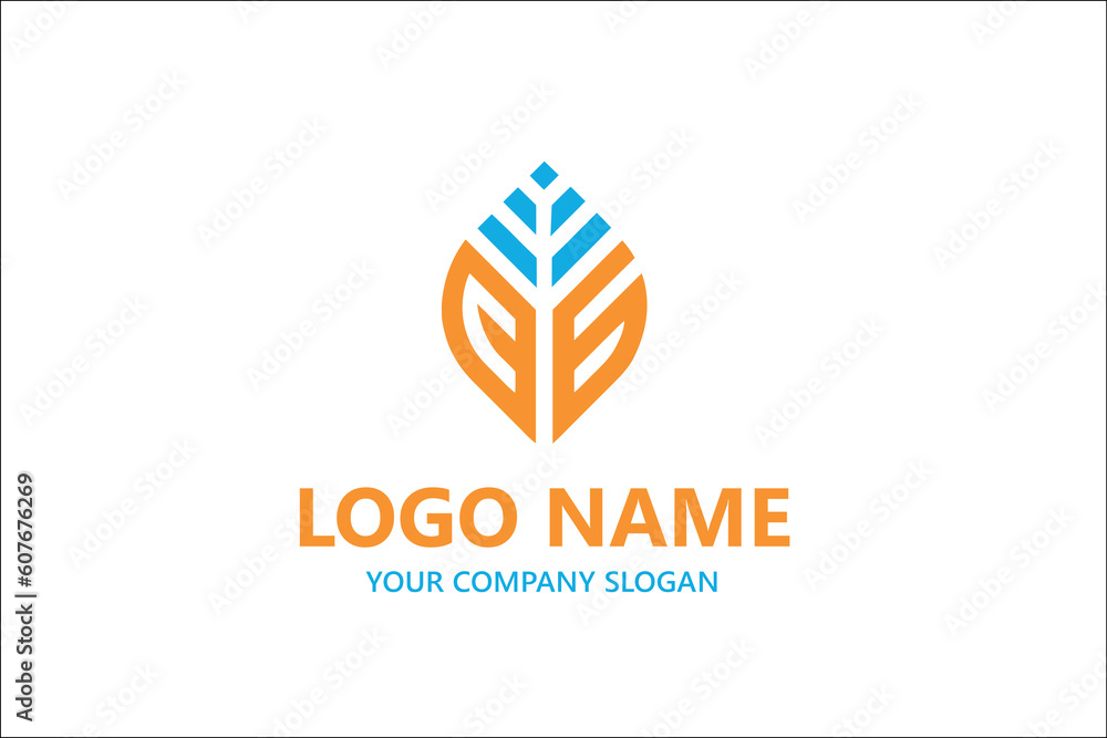 letter Leaf shape letter logo design vector letter Leaf shape letter logo design vector