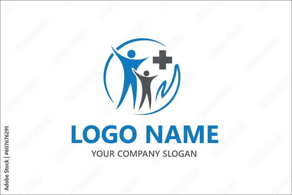 Healthcare logo design template Healthcare logo design template