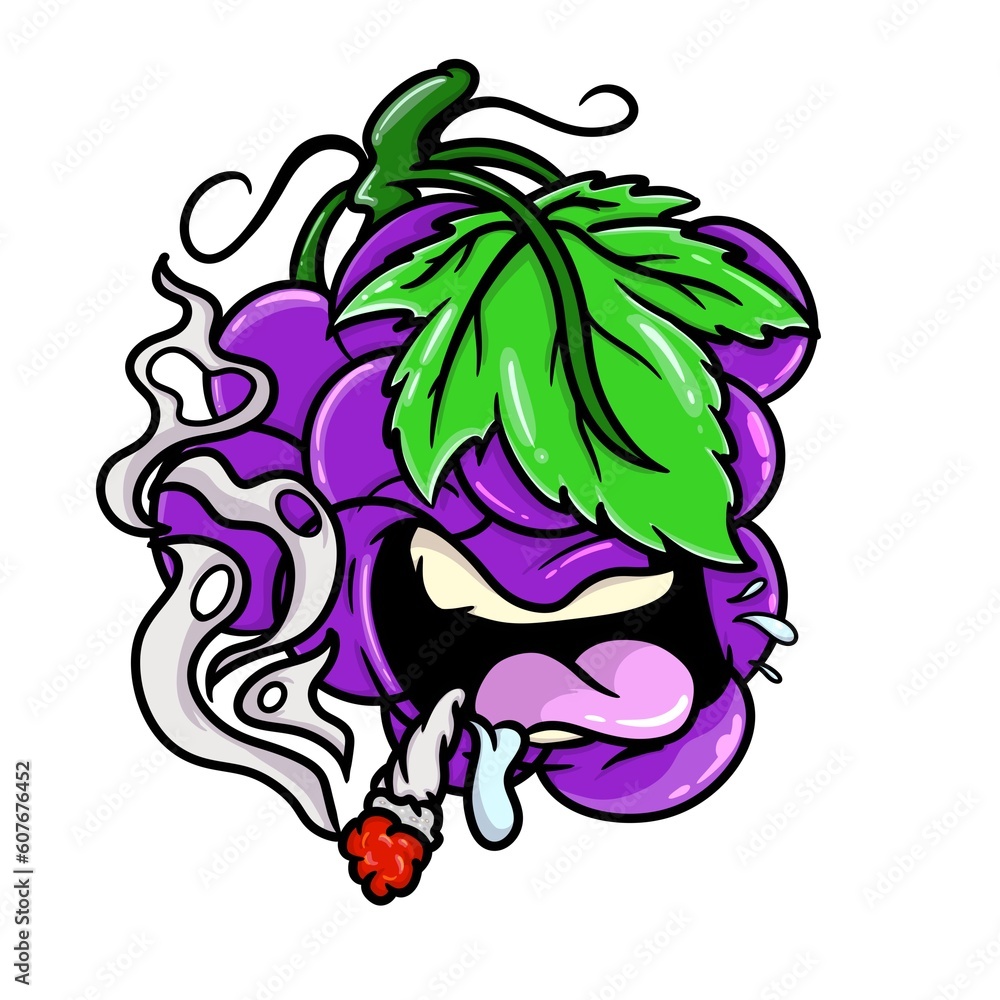 Fototapeta premium Logo mascot fruit cartoon character
