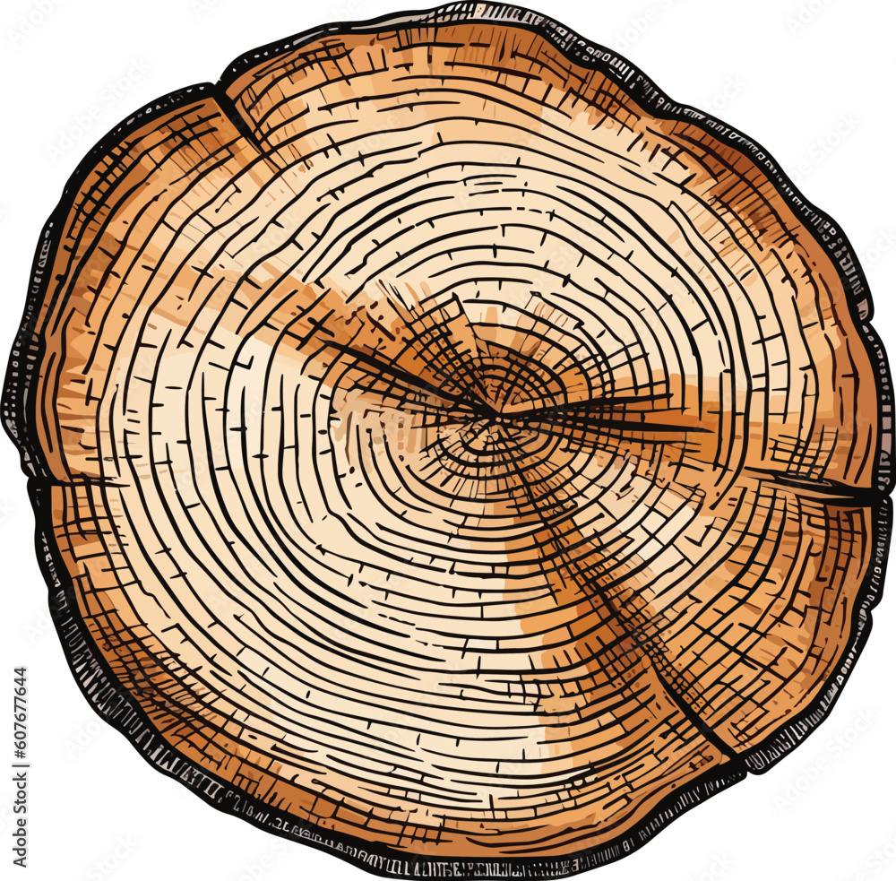 A drawing of a tree stump confused