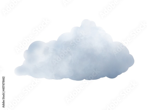 watercolor blue cloud isolated on transparency background ep11
