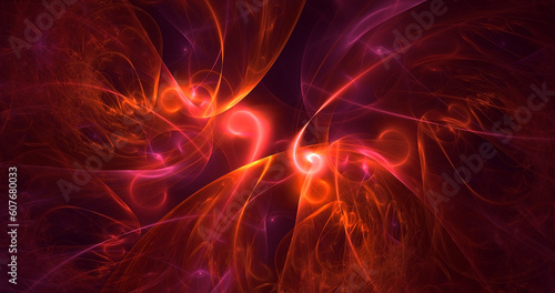 3D rendering abstract colorful fractal light background