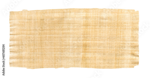 Old papyrus texture isolated on white background. Banner wallpaper