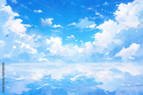 繊細で芸術的な自然系背景のイラスト(AI generated image)