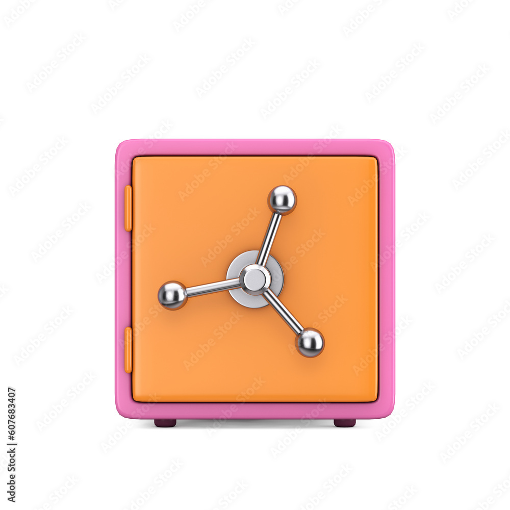 Abstract Cartoon Safe Locker Web Icon Sign. 3d Rendering Abstract Cartoon Safe Locker Web Icon Sign. 3d Rendering