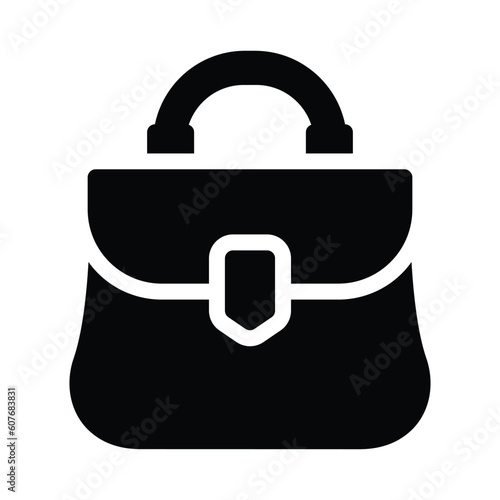 handbag glyph icon illustration vector graphic