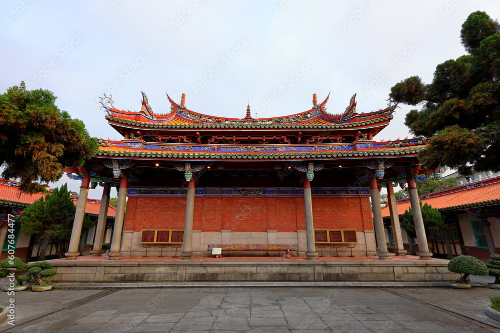 Taipei Confucius Temple, a Confucian temple featuring traditional architecture in Taipei, Taiwan. Taipei Confucius Temple, a Confucian temple featuring traditional architecture in Taipei, Taiwan.
