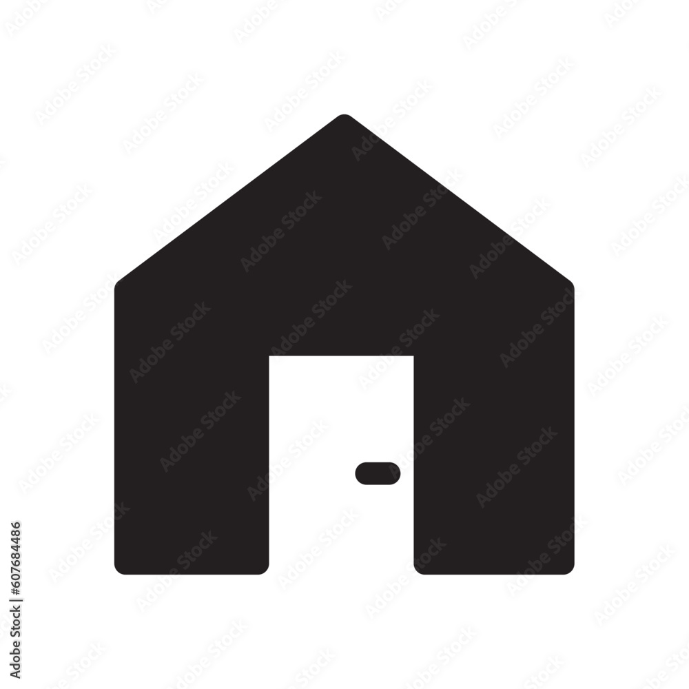 House Vector Line Icon. Home Symbol - obrazy, fototapety, plakaty 