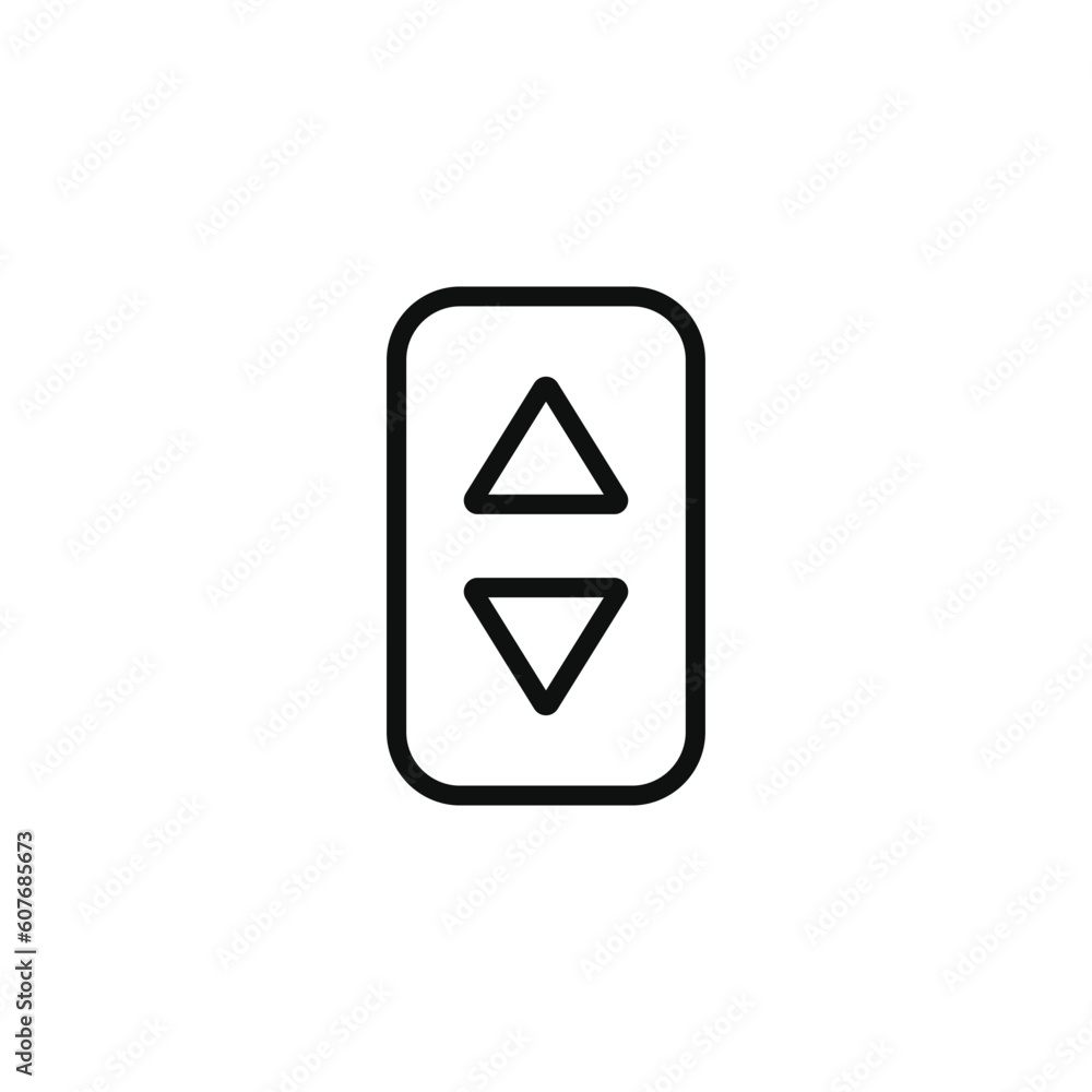 Elevator lift button symbol icon isolated on white background Elevator lift button symbol icon isolated on white background