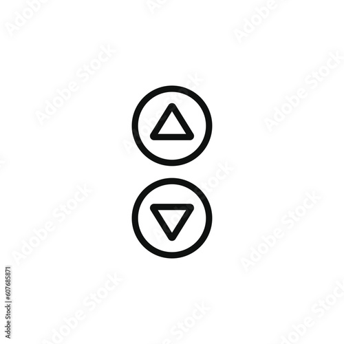 Elevator lift button symbol icon isolated on white background Free Download Elevator lift button symbol icon isolated on white background - GFXLoad