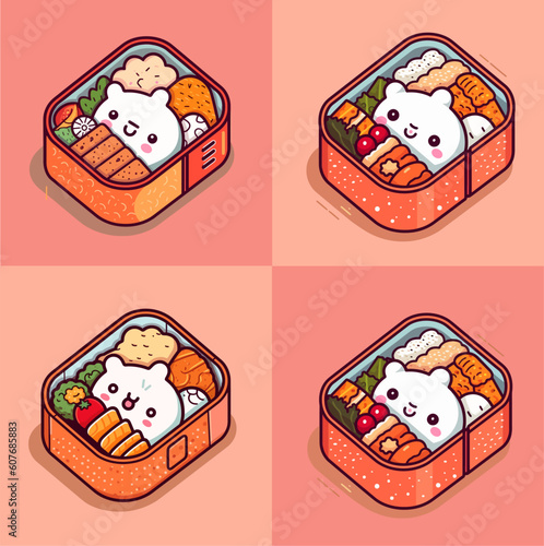 Bento Asian Japanese Lunchbox Set Kawaii Styles